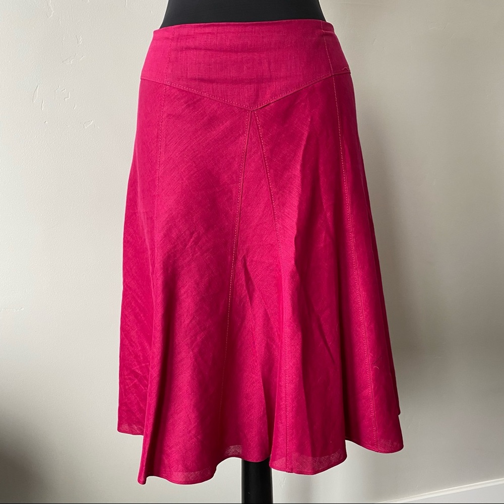 Pink Linen Skirt